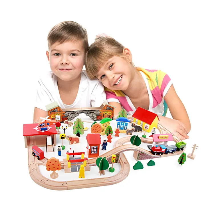 Modelo de juguete a escala para niños pequeños, juguete de construcción de tren de Navidad de estilo Vintage