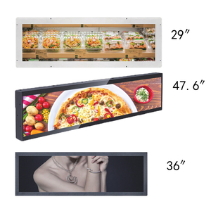 Pantalla de borde de estante ultra Monitor de publicidad de red Reproductor multimedia USB Señalización digital Barra estirada Pantalla LCD de publicidad - Product Image 2