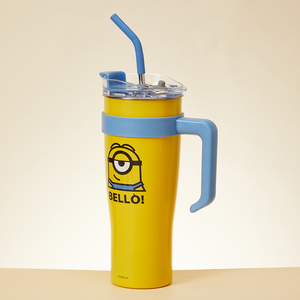 MINISO <strong>Minion</strong> Series 1600mL Jumbo Capacity Straw Steel Cup with Leak-Proof Design and Cute <strong>Minion</strong> Pattern <strong>Wholesale</strong> and Customization