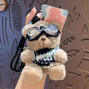 クリエイティブクマぬいぐるみペンダントキーチェーンかわいいパイロットクマ人形バッグギフトオリジナルデザイン恋人や友人
