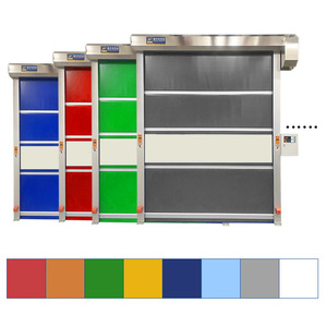 Vente chaude Porte de garage à enroulement automatique à induction électrique à capteur de levage et de descente en métal PVC à grande vitesse - Product Image 5