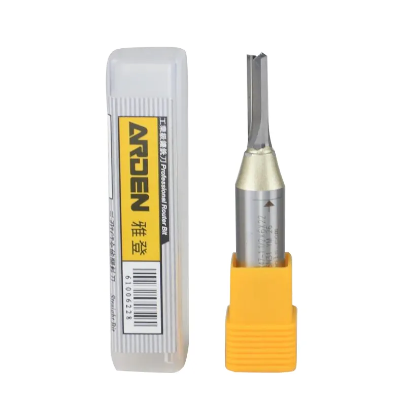 Arden CNC Router Bit TCT fresa de carburo 2 flauta broca recta para MDF madera Router Bits 1/2 1/4 vástago herramientas de corte de madera