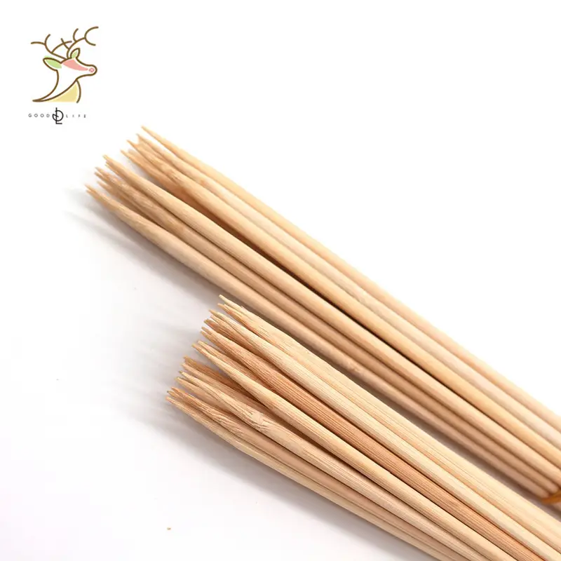 90cm Long 5mm Thick Bamboo Skewer Convenient Wood Marshmallow Roasting Sticks Coated BBQ Cleaning 36inch Disposable BBQ Tools