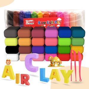 創造的なDIY工芸品のためのソフトクレイ空気乾燥粘土無毒モデリング粘土をモデリングする24のカラフルな子供たち - Product Image 1