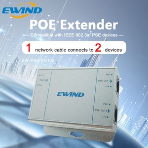 Extensor POE de doble puerto, 10/100M, con entrada/salida estándar IEEE 802.3af para cámara IP, extiende la transmisión, 100m - Product Image 3
