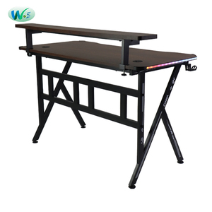 WS4537 Großhandel RGB Gaming <span class=keywords><strong>Desk</strong></span> Elektrischer Gaming Tisch Gaming <span class=keywords><strong>Desk</strong></span> mit Regalen Peg board Gaming <span class=keywords><strong>Desk</strong></span> mit Bücherregal - Product Image 4