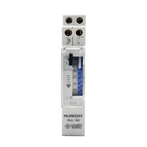 Mechanischer Timer-Schalter 24 Stunden 220-240 VAC 16 A mechanisch programmierbar DIN Schiene täglich 96 Programme Zeitschalter SUL180