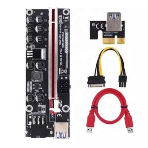 Tarjeta elevadora PCI-E Pcie Riser V011 Pro, Pci Express X16, 10 condensadores 011 USB 3,0, Cable para tarjeta gráfica - Product Image 1