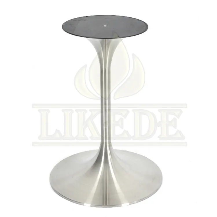 Vendita calda 304 # in acciaio inox di base da tavolo in metallo tromba tulipano tabella di base per coffe/sala da pranzo/vetro/ marmo/grantie tavolo