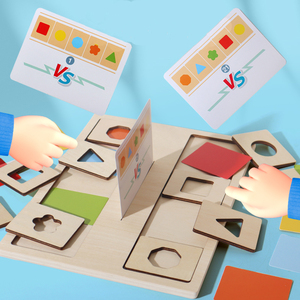 High Quality Geometry Shape Matching Toys <strong>Logical</strong> Thinking Puzzle Wooden Cognition Board