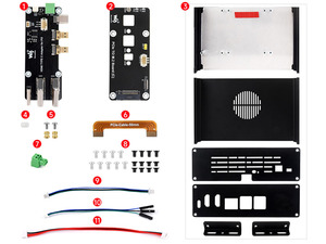 Pi5-Modul BOX-A Waves hare Mini-Computer-Kit Entwickelt für Raspberry Pi 5 Aluminium legierung Fall Option für PCIe Adapter
