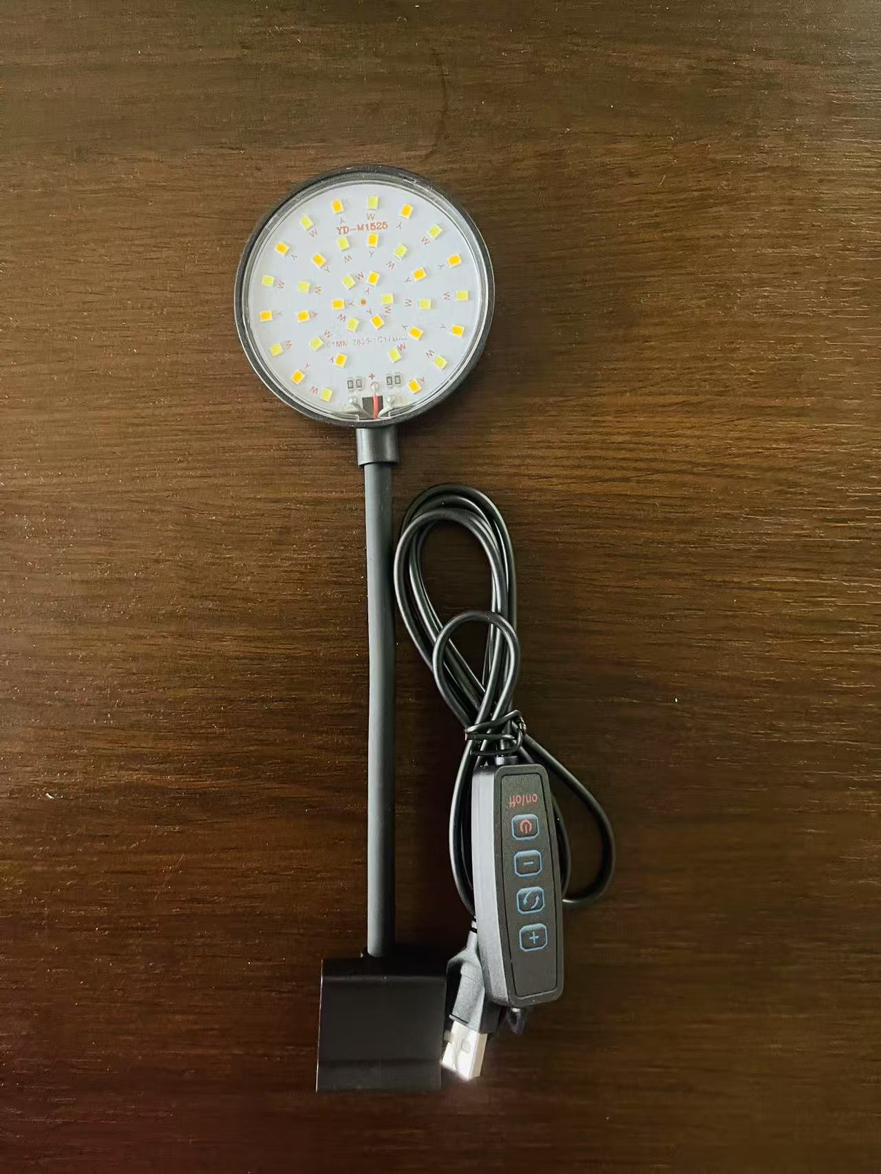 Mini lampada rotonda USB bianco caldo