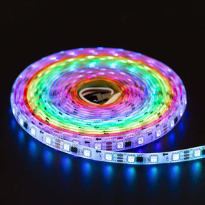 5 В Волшебная RGB Светодиодная лента WS2812 IC 60 светодиодов/м IP20 IP67 IP68 для внутреннего наружного украшения WS2812 Адресуемая RGB Светодиодная лента - Product Image 1