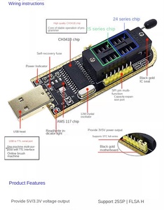 CH341B XTW-3 programmatore USB scheda madre Routing LCD BIOS FLASH 24 25 masterizzatore - Product Image 5
