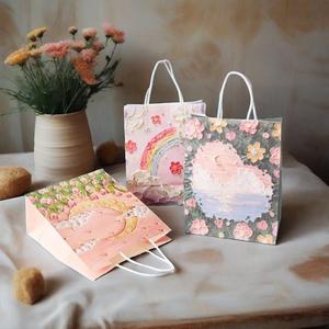Wholesale Color Printing Personalized Grocery Birthday Packaging Kraft Gift Paper Bags With <strong>Handles</strong> - Product Image 1