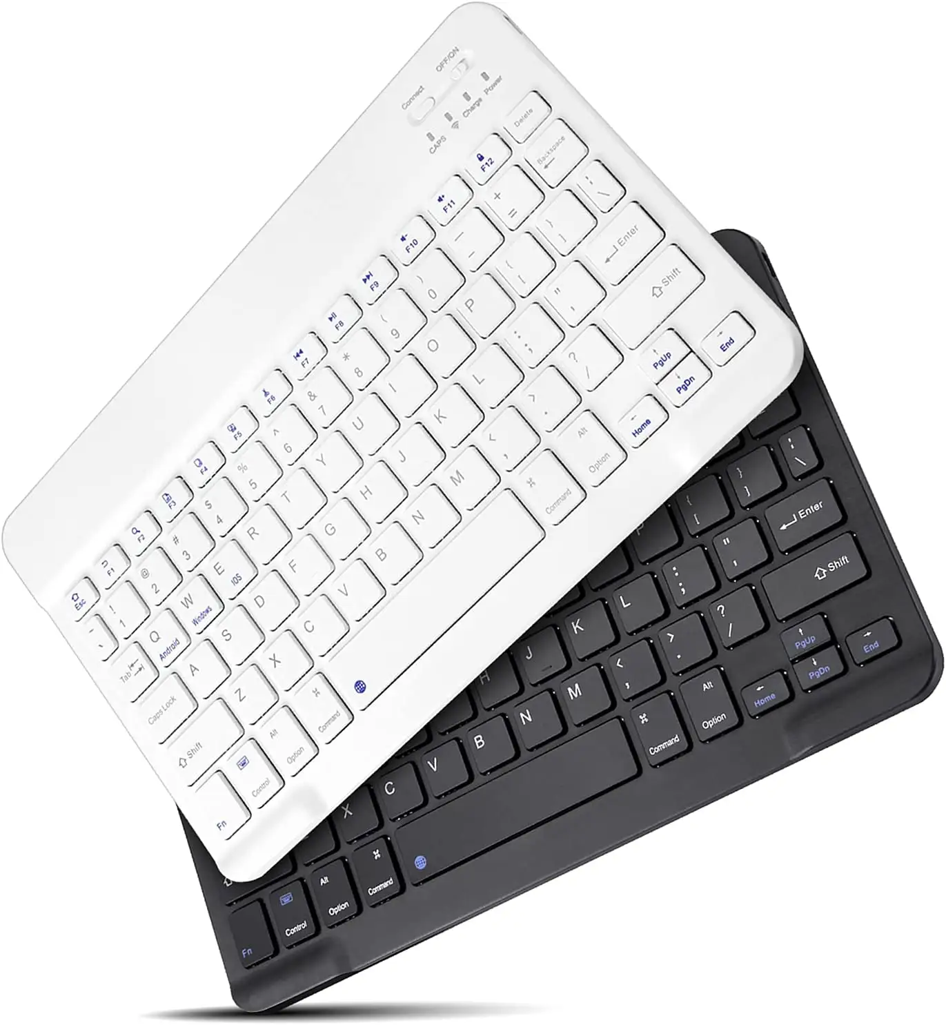 Bluetooth branco 7 polegadas 59 teclas com tesoura, pé tablet, teclado para pc mac android