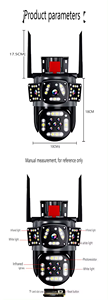 HIKWIFI 6k dört ekran Ptz 10x Zoom Wifi güvenlik kamerası su geçirmez insan izleme Ip güvenlik kamerası - Product Image 5