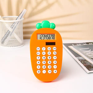 Máy tính cà rốt sáng tạo 8 chữ số học cung cấp năng lượng mặt trời Máy tính để bàn máy tính năng lượng kép Máy tính khoa học - Product Image 6