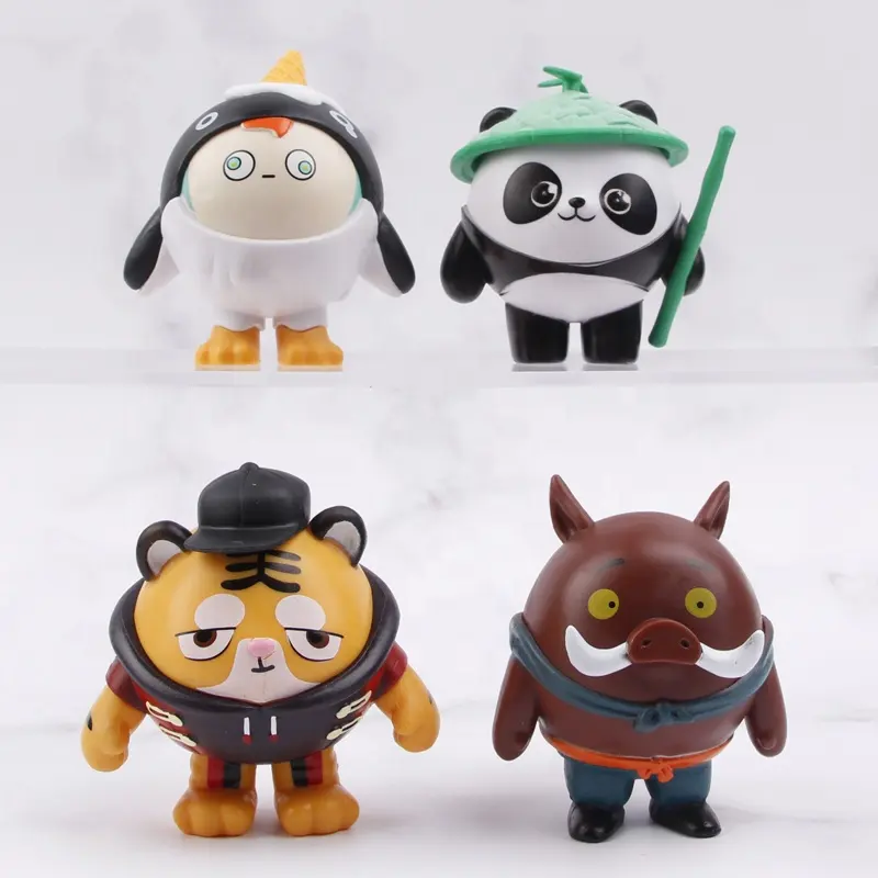 Atacado Animal EggyParties cosplay Série Vaca Panda Tigre Boneca Máquina Jogo Boneca Figura Ornamentos