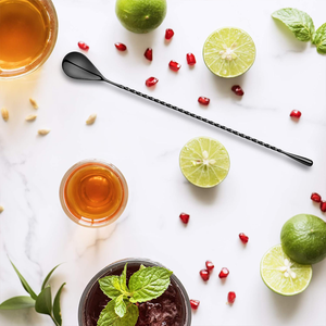 Biểu Tượng Tùy Chỉnh Thép Không Gỉ Thanh Muỗng Lùn Khuấy Sticks Cocktail Cho Barware Hỗn Hợp Đồ Uống Cocktail Rượu Cuchara De Thanh - Product Image 6