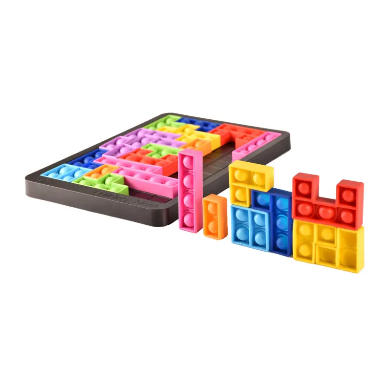 도매 2023 실리콘 키즈 교육 완구 크리 에이 티브 매직 큐브 팝 스트레스 릴리프 지그 소 퍼즐