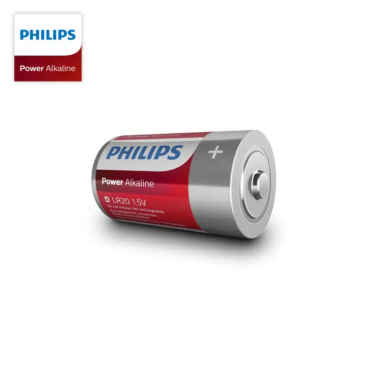 Extra lange anhaltende batterien PHILIPS Power Alkaline D größe 1,5 V LR20 trocken batterie