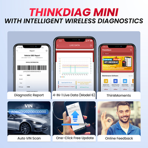 THINKDIAG Mini obd2 Bluetooth-Scanner für alle Autos Gesamtsystemdiagnose lebenslange kostenlose Auto-Diagnosegerät Fehler lesen/räumen - Product Image 5