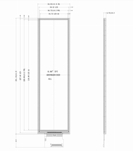 8,8 Zoll 480x1920 Widescreen Bar LCD-Display 300 Nits 40-polige MIPI-Schnitts telle Stretched Lcd Screen Module für PC Raspberry Pi