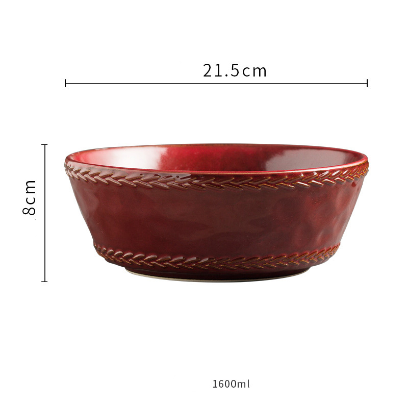 Cuenco rojo-21,5 cm