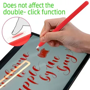 ソリッドカラー超薄型シリコーンスキンカバーApple Pencil 2快適軽量スリーブ360 ° ドロッププロテクションシェル付き - Product Image 5