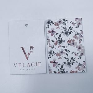 Recycled Kraft Cardboard Hang <strong>Tag</strong> Printed Logo <strong>Paper</strong> <strong>Elastic</strong> Cord <strong>String</strong> Swing Clothing Hang <strong>Tags</strong> - Product Image 4