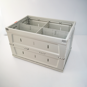 Collapsible Plastic Foldable Container <strong>Stackable</strong> Storage <strong>Crate</strong> for <strong>Wood</strong> and Folding Containers - Product Image 1