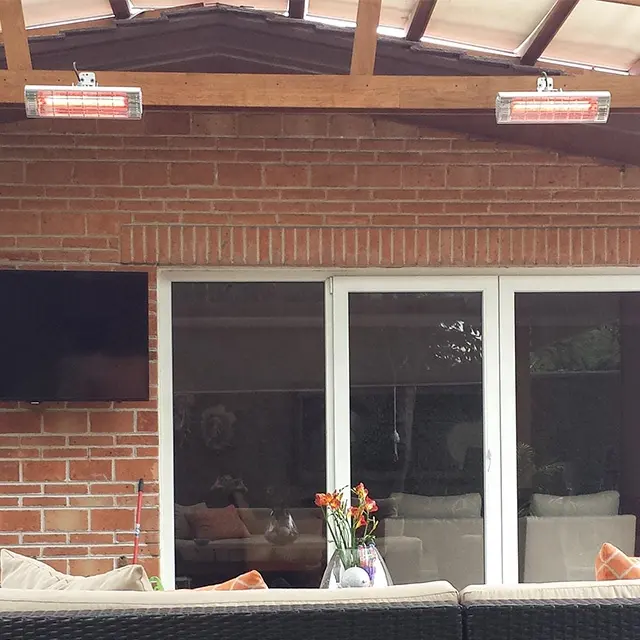 Calentador infrarrojo certificado ETL/cETL para patio, balcón, toldos y piscina
