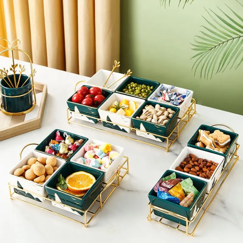 Cuenco de aperitivos de frutas secas, multiusos, combinable, libre, para sala de estar