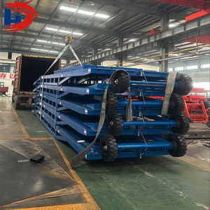 Nueva plataforma de contenedor móvil con capacidad de 8T, mecanismo de elevación de tijera hidráulica manual, rampa, puente de embarque, carga de contenedores - Product Image 4