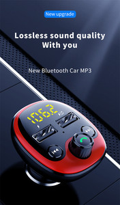 2024 דרופשיפינג חדש LED BT רדיו FM משדר לרכב ערכת USB כפול מטען לרכב כפול יציאת USB נגן מוזיקה MP3 תמיכה ב-<span class=keywords><strong>TF</strong></span>/U דיסק