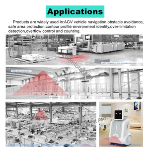 SCANNER LIDAR 2D/3D a 360 gradi 905nm NPN/PNP 50m navigazione evitamento ostacoli display OLED alta precisione 10mm AGV/AMR/carrello elevatore