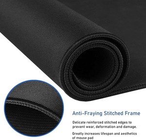 大键盘垫扩展黑色游戏鼠标垫，边缘缝合 - Product Image 3