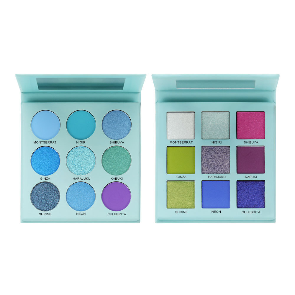 9 color light blue eyeshadow palette