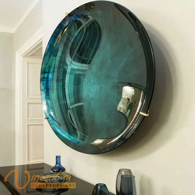 Vincentaa البوب الحديثة المنزل عالية الجودة الزجاج مرآة جدار معدني ديكور فني النحت للبيع
