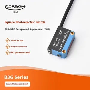 Luo para Ge B3G Interruptor de sensor fotoeléctrico cuadrado 12-24VDC Sensor láser de tipo de supresión de fondo de reflexión difusa - Product Image 3