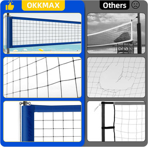 Chuyên nghiệp ngoài trời bóng chuyền <span class=keywords><strong>Net</strong></span> Set với điều chỉnh cực & chống-sag thiết kế, xách tay bóng chuyền <span class=keywords><strong>Net</strong></span> - Product Image 2