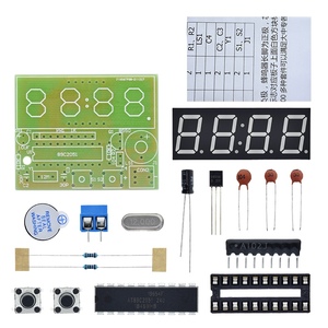 TZT AT89C2051 Digital 4 bit orologio elettronico Suite di produzione elettronica Kit fai da te Kit di apprendimento per Arduino