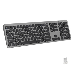 Teclado inalámbrico de 2,4 GHz con teclado numérico Teclado bruja de diseño de tamaño completo para Windows Mac I.OS