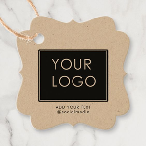 Custom <strong>Printing</strong> logo <strong>Round</strong> Paper <strong>hang</strong> Tags Rectangle Kraft Paper Hangtag Clothing Swing Tag with <strong>String</strong> Hemp Rope and Safety Pin - Product Image 5