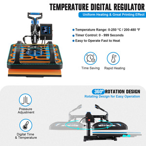 8 in 1 ısı basın makinesi çift tüp ısıtma kabartma süblimasyon 360 salıncak uzakta - Product Image 4