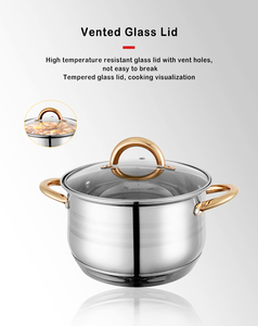 12 adet TENCERE SETİ topluluk de güveç en acier inoxydable bir poignee doree marmite inox