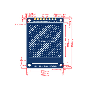 1,54 Zoll IPS-Voll ansicht ohne Touchscreen Kompatibel mit C51/STM32/ESP32 LCD-Bildschirm für Arduino