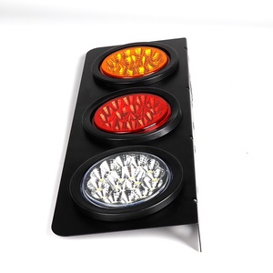 Qiongli sıcak satış 12V 24V 10-30V 54 adet LEDs demir plaka kamyonlar için LED üç Lens kombinasyonu kuyruk işık römorklar - Product Image 4