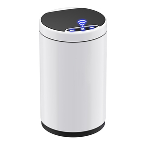 Cubo de basura inteligente con Sensor automático infrarrojo, redondo, de acero inoxidable, para oficina, 9L, 12L - Product Image 4